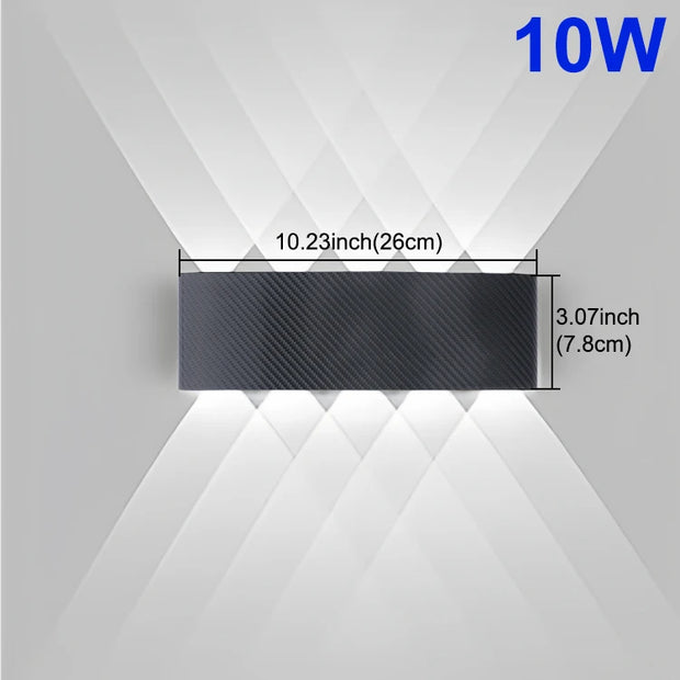LED Wall Lamp Outdoor Waterproof Up Down luminous lighting Indoor Stair Garden Sconce Light Plastic 6W 10W AC110-220V