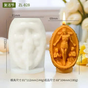 New 3D Tulip flower relief egg candle silicone mold rattan rose peony flowers candle mould Easter relief eggs resin gypsum molds