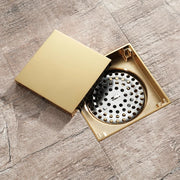 Modern Classic Design Electroplated Champagne Gold Floor Drains Bathroom Accessories Bathroom Floor Drain Hidden Installation