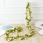 250CM Rose Artificial Flowers Christmas Garland for Home Room Wedding Decoration Spring Arch DIY Fake Plant Vine Autumn Garden