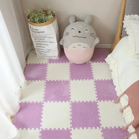 Soft Plush Children's Mat Baby Toys Eva Foam Puzzle Carpet Warm Children Play Mats Interlocking Rugs Infant Carpet 30*30*1cm