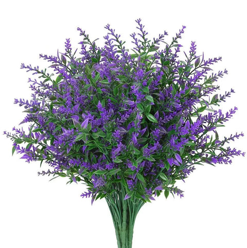 Artificial Flower Plastic Lavender Fake Plant Wedding Home Garden Decoration Bridal Bouquet Table Setting Household Supplies