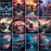 Stunning Scenery Personality DIY Full Drill Diamond Decorative Painting