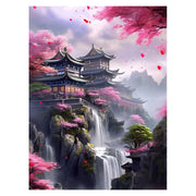 HUACAN Diamond Painting New Collection 2023 Japanese House Full Round/Square Mosaic Flower Bedroom Decoration