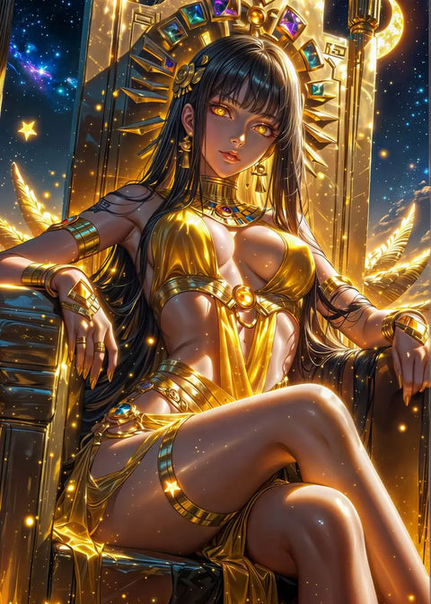 Fashion Cartoon Anime Girl Egyptian Style Sexy Goddess Posters Prints Canvas Painting Wall Art Picture Living Room Home Decor