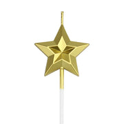 Cute Birthday Cake Candle Diamond Heart Star Shape Candles Creative 3D Lovely Cupcake Candle Children's Party Decoration