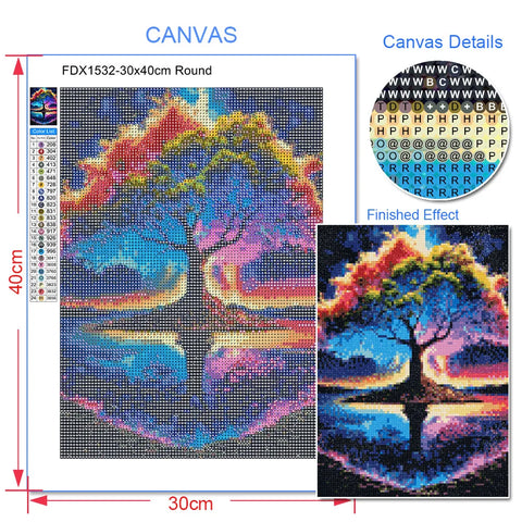 5D Diy Diamond Painting Fantasy Moon Tree Landscape Full Drill Rhinestones Mosaic Embroidery Handmade Products Home Decor Gift