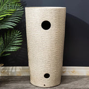 Column Wash Basin Courtyard Integrated Pool Floor-Standing Inter-Platform Basin Balcony Bathroom Pedestal Basin Ceramic YX036WY