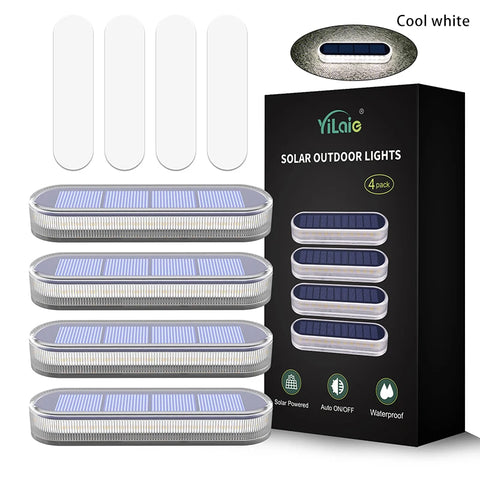 Solar Deck Light Outdoor Solar lighting Stair Lamp Waterproof IP68 30 LEDs For Railing Fence Yard Lamp Exterior Decorative