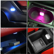 2PCS Wireless Adhesive LED Light Auto Roof Foot Atmosphere Lamp Car Interior LED Lighting Magnetic Touch Light