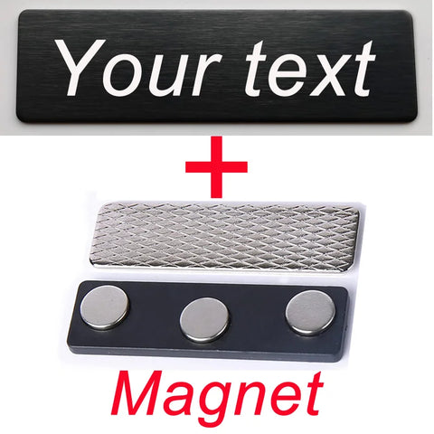70*20MM Customized Brooch Pin Personalize Engrave Your Text Logo Business ID Plate Steel Metal Letterbox Mailbox Tag Name Badges