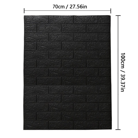 70cmx1m/2m/3m/5m/10m Wallpaper Brick 3D Wall Sticker Foam Self Adhesive DIY Living Room Decor Waterproof Paper