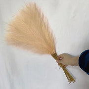 55CM 5PCS Fluffy Pampas Grass Boho Decor Flower Fake Plant Reed Simulated Wedding Party Home Decoration Artificial Flowers