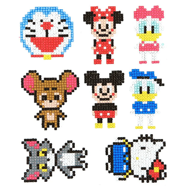 Children's Handmade Diamond Painting Sitcker Pokemon Kit Digital Rod-Shaped Diamond Painting Kit For Cartoon Nnimals Easy to DIY