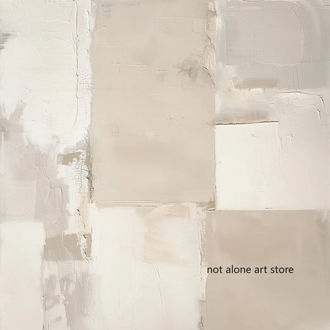 Abstract Beige Blocks Style Modern Minimalist Art Poster Canvas Painting Wall Prints Picture for Living Room Home Decor