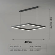 Modern Square Led Pendant Lamp Dimmable for Table Dining Living Room Bedroom Kitchen Hall Chandelier Home Decor Lighting Fixture