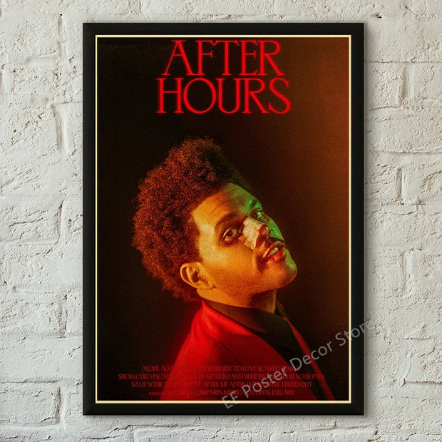 The Weeknd Retro Poster Aesthetic Prints Starboy/After Hours/Trilogy Painting Vintage Home Room Bar Cafe Art Wall Decor Picture