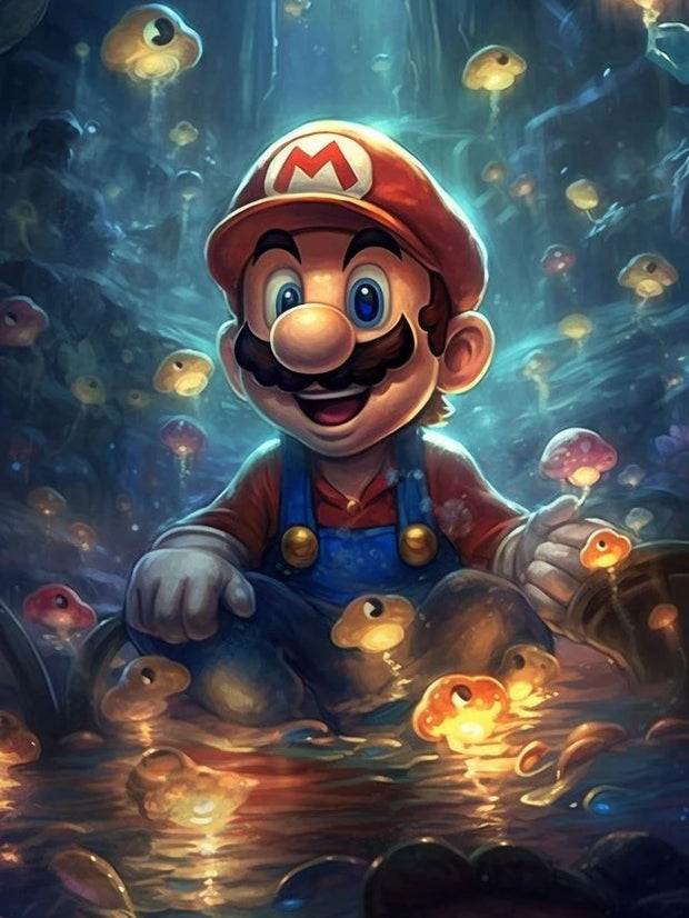 2024 New Japanese Anime Diamond Painting Kit M-Marios Bowser Embroidery Jewelry Handmade Mosaic Home Decoration Children's Gift
