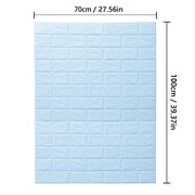 70cmx1m/2m/3m/5m/10m Wallpaper Brick 3D Wall Sticker Foam Self Adhesive DIY Living Room Decor Waterproof Paper