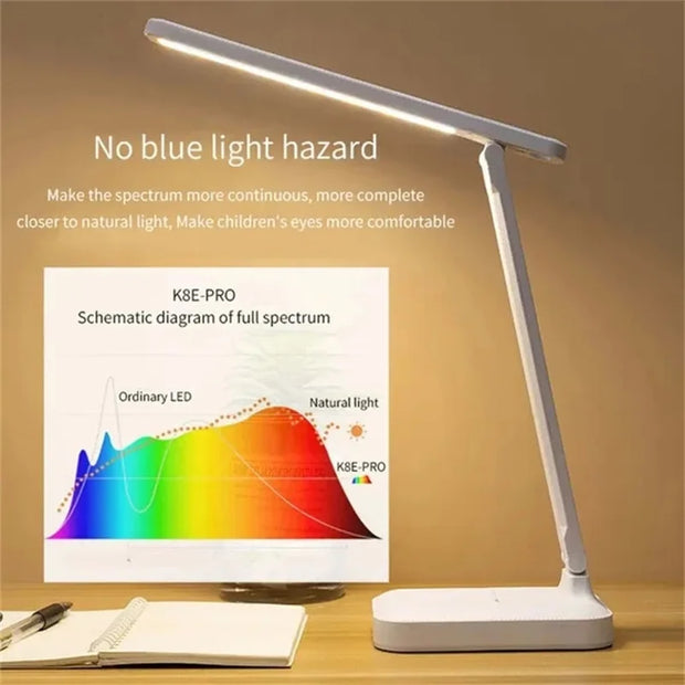 Eye Protection Touch USB Charge 3 Color Dimmable Touch Foldable Desk Lamp Night Light Adjustable Desk Lamp For Reading Study