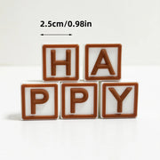 Bear Cake Topper Blowing Candles Bear Beige Brown Balls Gift Boxes for Kids Happy Birthday Cake Toppers Ins Style Cake Deoration