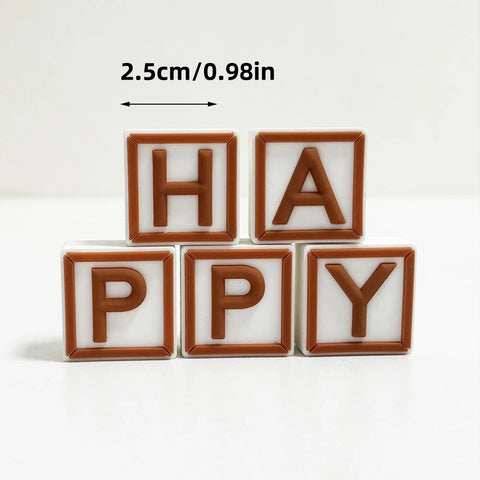 Bear Cake Topper Blowing Candles Bear Beige Brown Balls Gift Boxes for Kids Happy Birthday Cake Toppers Ins Style Cake Deoration