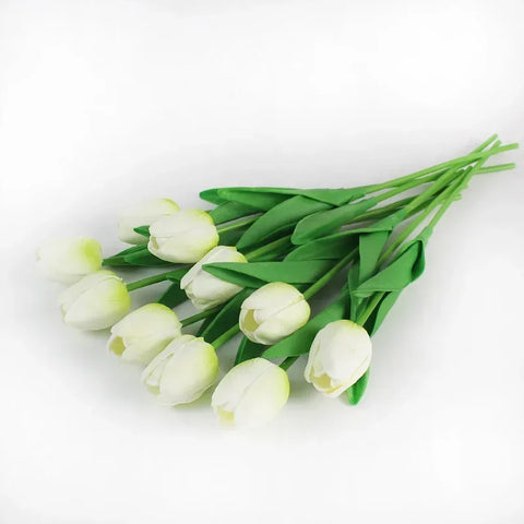 10pcs Tulip Artificial Bouquet Artificial Flower Wedding Bridal Bouquet Outdoor Home Garden Bouquet Party Vase Decorative Plant
