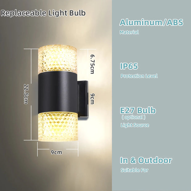 LED Outdoor Waterproof Wall Light Decor Socket External Stairs Fitter Holder E27 Lighting Bedroom Fixture Home Lamp Wall Street