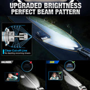 2pcs 30000LM H4 LED Headlight Bulbs Canbus HKit H7 Mini Wireless 3570 CSP High Low Beam Car Light Turbo Led Lamps 12V 6500K