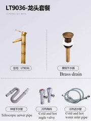 2024 new style Villa Garden outdoor wash basin ceramic wash basin small family column wash table bathroom sink black