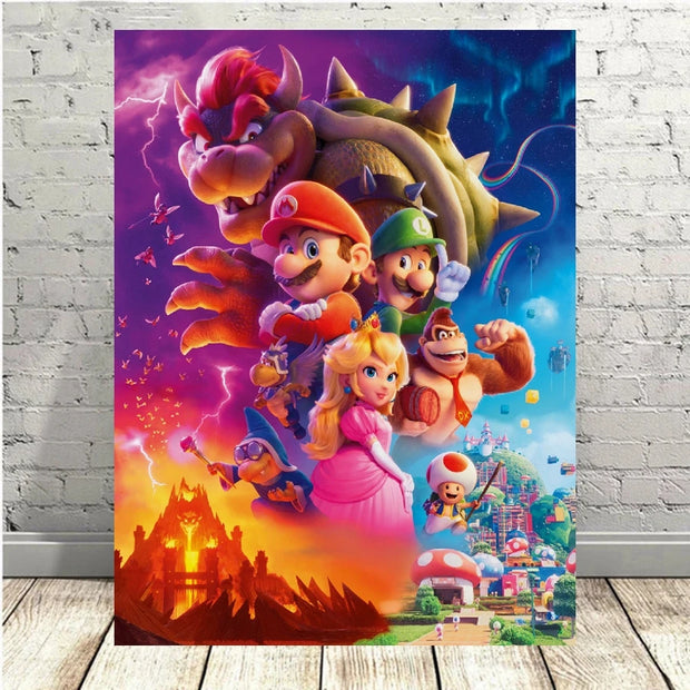 Japanese Anime 5d Diamond Painting Kit M-Marios Bowser Embroidery Jewelry Handmade DIY Mosaic Home Decoration Children's Gift