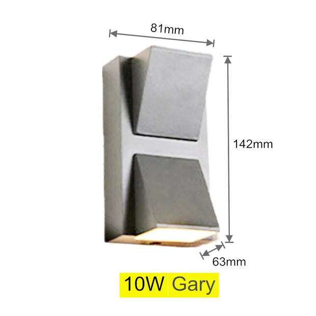 5W 10W Modern simple creative outdoor waterproof wall lamp LED courtyard lamps gate lamp terrace balcony garden wall light