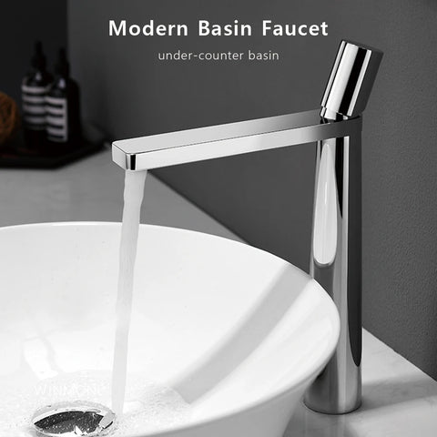 Modern Basin Faucet Brushed Gold Brass Bathroom Mixer Faucet Grey Washbasin Faucet Single Handle Single Hole Wash Sink Water Tap