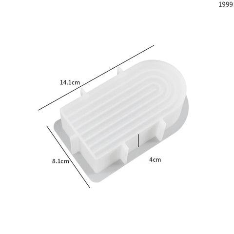 14cm Rainbow Arch Silicone Mold DIY Candle Mold Geometry Candle Making Epoxy Resin Soap Gypsum Chocolate Mould Craft Home Decor