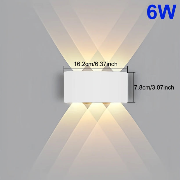 LED Wall Light Waterproof IP65 Outdoor Wall Lamp Garden Porch Light Decor Garden Yard Bathroom Bedroom Living Room AC85-265V