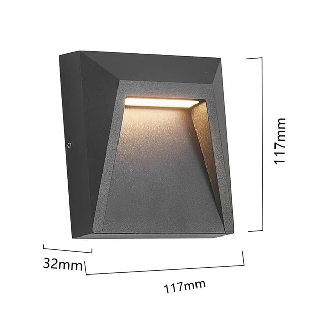 Outdoor LED Surface Mounted Light Waterproof Universal Wall Lamp for Garage Basement Channel Ramp Passage Entrance Step 12V 220V