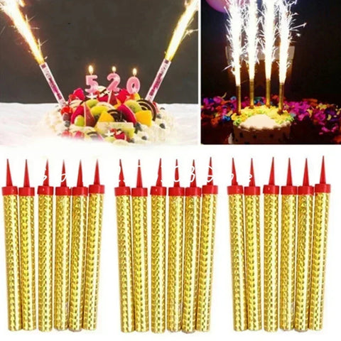 18/12/6PCS 15cm Extra Long Cake Magic Candle Birthday Party Baby Bath Cake Decoration Party Supplies