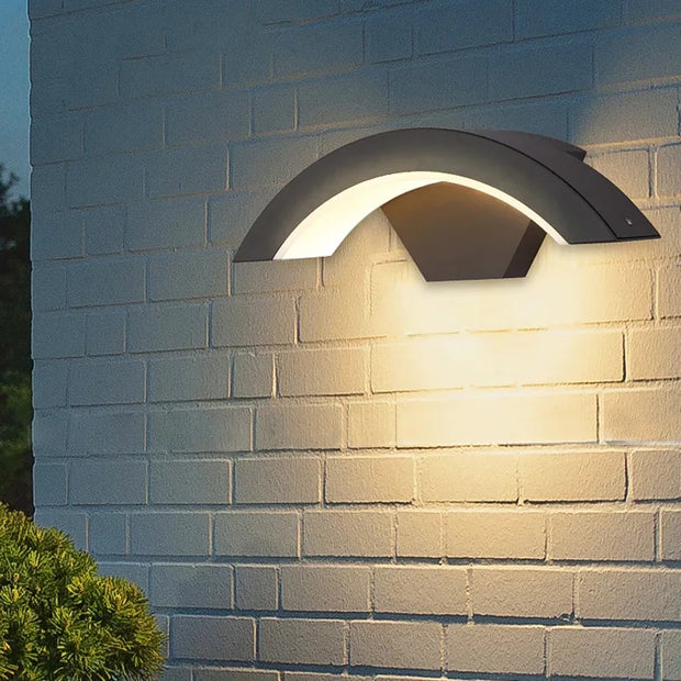 Black Modern waterproof outdoor wall lamp PIR motion sensor wall light 18W 24W Garden porch frontdoor black aluminum lamp body