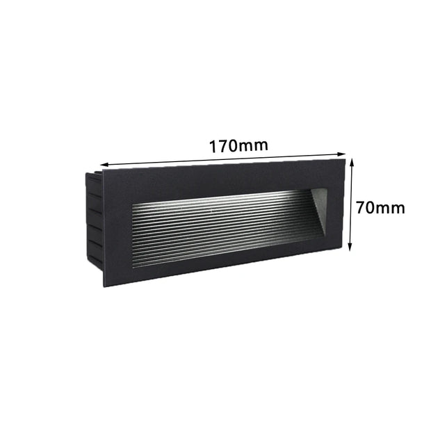 SANDIY Waterproof Led Stair&Step Light Outdoor Wall Sconce Lamp Big Embedded Nightlight 12v 220v for House Yard Balcony Terrace