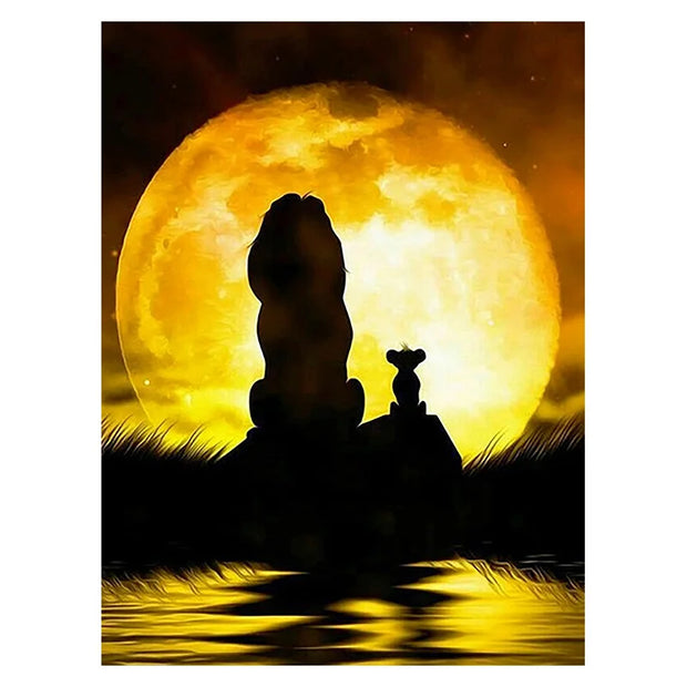 Disney Diamond Painting Mickey Minnie Embroidery Cross Stitch Kits Mosaic Shadow MoonWall Decor DIY Gift Full Round 30x40cm