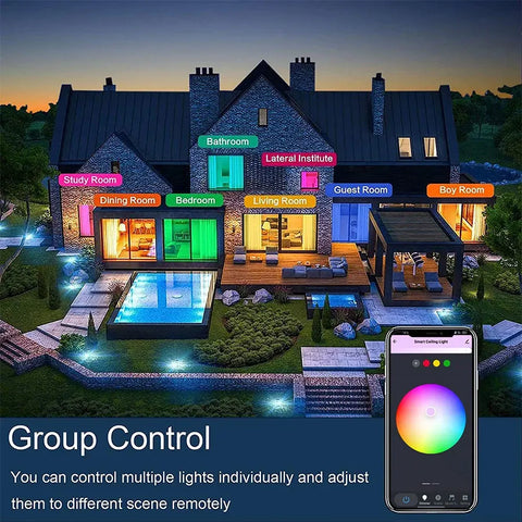 Tuya Smart WiFi BLE LED Ceiling Light AC 220V 24W RGBCW Round Ceiling Lamp Indoor Lighting APP Alexa Geogle Home Voice Control