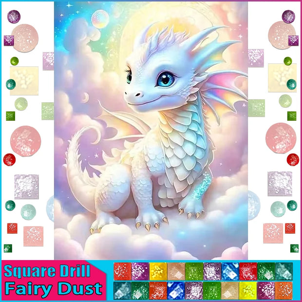 HOMFUN Fairy Dust AB Diamond Painting Full Square/Round Drill 5D DIY "City Market" Daimond Embroidery Rhinestone Decor