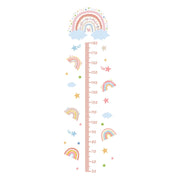 Pink Rainbow Growth Chart For Kids Wall Stickers Measure Height Children Ruler Nursery Room Decor Art Girl