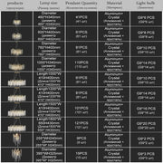 Round Gold Crystal Chandelier For Bedroom Living Room Dining Room Lounge Modern Luxury Gold Ceiling Crystal Branch Chandeliers