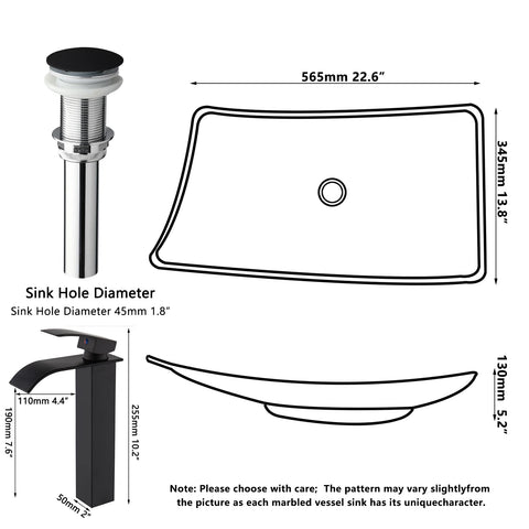 ZAPPO Commercial Bathroom Vessel Sink Large Vessel Sink Bowl With Faucet Above Counter Top Oval Bowl Sinks For Bathroom,Hotel