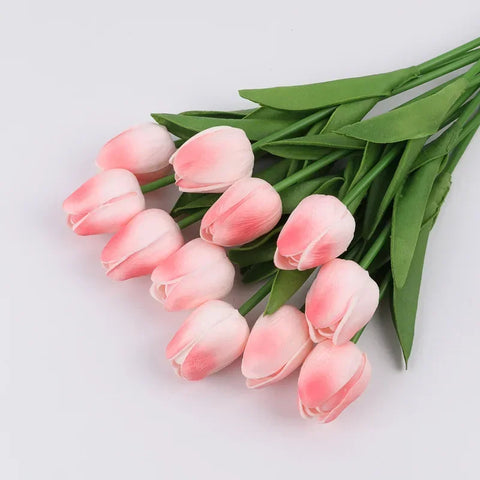 10pcs Tulip Artificial Bouquet Artificial Flower Wedding Bridal Bouquet Outdoor Home Garden Bouquet Party Vase Decorative Plant