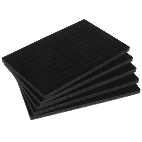 5 Pcs Black Foam Ring Insert Jewelry Pad Display Case Rings Earring Sponge Tray Stud Bracelet Travel Cabinet
