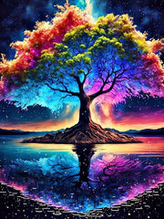 5D Diy Diamond Painting Fantasy Moon Tree Landscape Full Drill Rhinestones Mosaic Embroidery Handmade Products Home Decor Gift