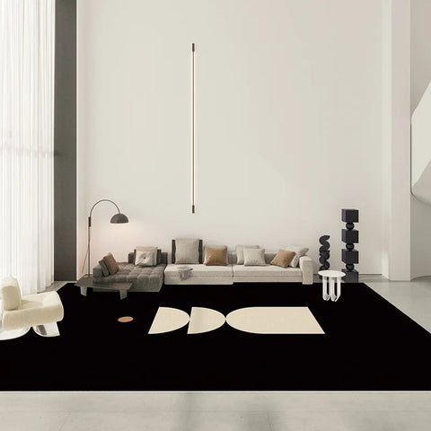 VIKAMA Modern Simple Crystal Velvet Carpet Light Luxury Living Room Sofa Coffee Table Mat Room Decoration Bedroom Bed Blanket