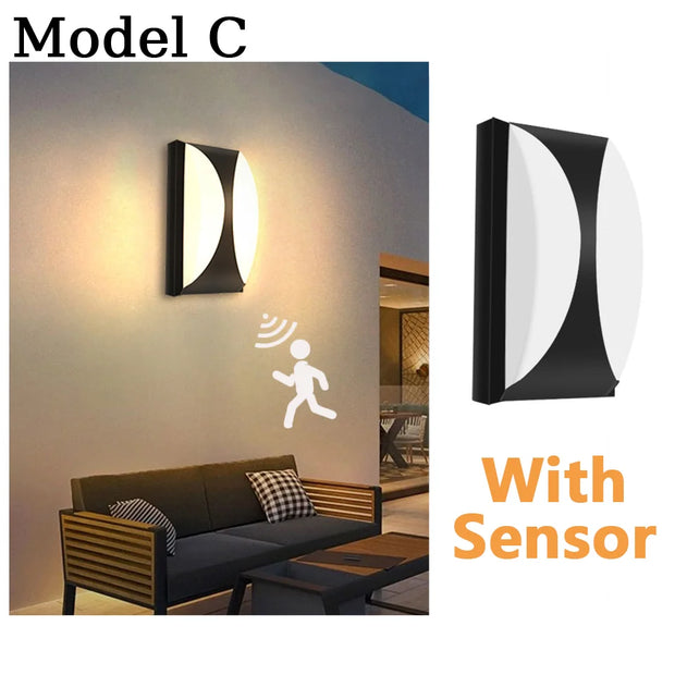 Wall Lamp Led Lights With Motion Sensor Outdoor Lights AC85-265V 16W/30W Outdoor Lights Waterproof Garden Lights Wall Decoration